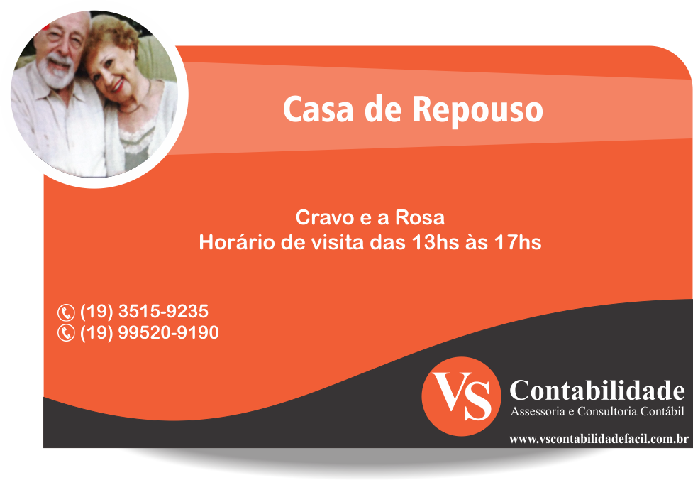 Casa de Repouso Cravo e a Rosa, Horário de visita das 13hs às 17hs, (19) 3515-9235 (19) 99520-9190